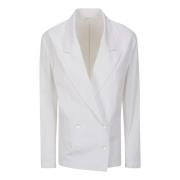 Witte Double-Breasted Jas met Lange Mouwen Dries Van Noten , White , H...