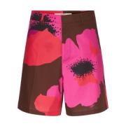 Bloemenprint Katoenen Shorts Valentino Garavani , Multicolor , Heren