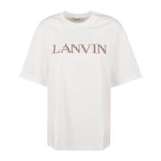 Geborduurd Curb T-shirt Lanvin , White , Dames
