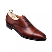 Kastanje Leren Schoenen Crockett & Jones , Brown , Heren