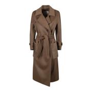 Klassieke Wollen Jas Max Mara , Brown , Dames