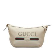 Pre-owned Leather handbags Gucci Vintage , White , Dames