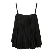 Stijlvolle Camisole Top Sacai , Black , Dames