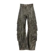 Wide Trousers Golden Goose , Brown , Dames