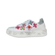 Witte en grijze bloemensneakers Premiata , White , Dames