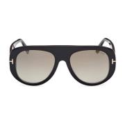 Stoere Pilot Zonnebril Bruin Gespiegeld Tom Ford , Black , Unisex