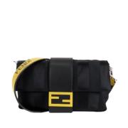 Pre-owned Nylon shoulder-bags Fendi Vintage , Black , Dames