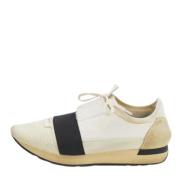 Pre-owned Leather sneakers Balenciaga Vintage , White , Dames