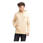 Trendy Beige Fleece Hoodie Heren Lyle & Scott , Beige , Heren