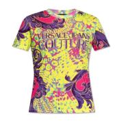 Katoenen T-shirt Versace Jeans Couture , Multicolor , Dames