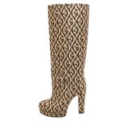 Pre-owned Fabric boots Gucci Vintage , Beige , Dames