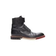 Pre-owned Leather boots Louis Vuitton Vintage , Black , Dames