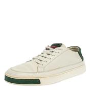 Pre-owned Leather sneakers Gucci Vintage , White , Dames