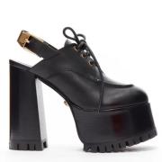 Pre-owned Leather heels Versace Pre-owned , Black , Dames