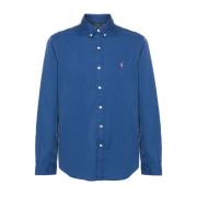 Blauw Sportoverhemd met Lange Mouwen Polo Ralph Lauren , Blue , Heren