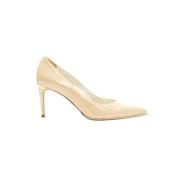 Pre-owned Leather heels René Caovilla Pre-owned , Beige , Dames