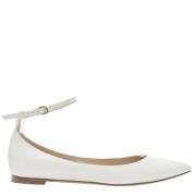 Pre-owned Leather flats Gianvito Rossi Pre-owned , White , Dames