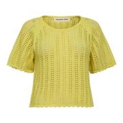 Round-neck Knitwear Designers Remix , Yellow , Dames