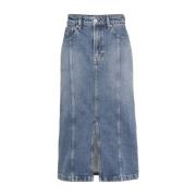 Midi Denim Rok Tommy Hilfiger , Blue , Dames