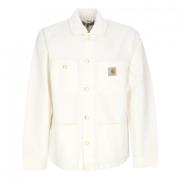 Michigan Coat Wax Rinsed Streetwear Jas Carhartt Wip , White , Heren