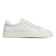 Minimalistische Witte Leren Sneakers Tod's , White , Heren
