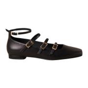 Leren balletflats Alohas , Black , Dames