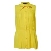 Pre-owned Polyester tops Moschino Pre-Owned , Yellow , Dames