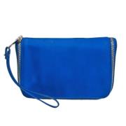 Pre-owned Leather clutches Bottega Veneta Vintage , Blue , Dames