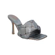 Pre-owned Leather heels Bottega Veneta Vintage , Gray , Dames