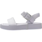 Alda Strap Platte Sandalen Clarks , Gray , Dames