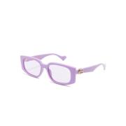 Paarse Zonnebril met Originele Accessoires Gucci , Purple , Dames