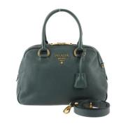 Pre-owned Leather handbags Prada Vintage , Green , Dames