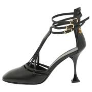 Pre-owned Leather heels Chanel Vintage , Black , Dames