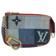 Pre-owned Canvas clutches Louis Vuitton Vintage , Blue , Dames