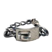 Pre-owned Leather dior-jewelry Dior Vintage , Gray , Dames