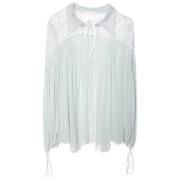 Pre-owned Lace tops Chloé Pre-owned , Green , Dames