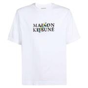 T-Shirts Maison Kitsuné , White , Heren