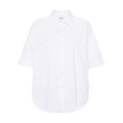 Wit Katoenen Poplin Overhemd Aspesi , White , Dames