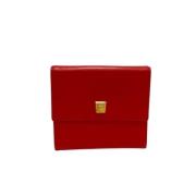 Pre-owned Leather wallets Dior Vintage , Red , Dames