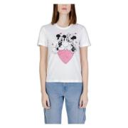 Mickey Valentine T-Shirt Collectie Only , White , Dames