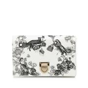 Pre-owned Leather clutches Dior Vintage , White , Dames