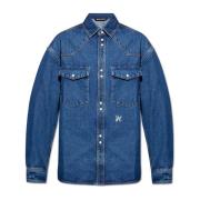 Denim overhemd Palm Angels , Blue , Heren