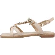 Stijlvolle Platte Sandalen voor Vrouwen Xti , Beige , Dames