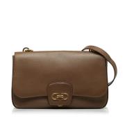 Pre-owned Leather shoulder-bags Salvatore Ferragamo Pre-owned , Brown ...