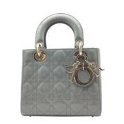 Pre-owned Leather dior-bags Dior Vintage , Gray , Dames