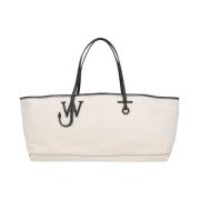 Anker Stretch Tote Tas in katoen JW Anderson , Beige , Dames