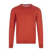 Round-neck Knitwear Fedeli , Orange , Heren