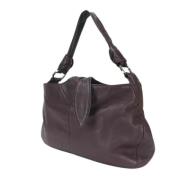 Pre-owned Leather shoulder-bags Loewe Pre-owned , Purple , Dames