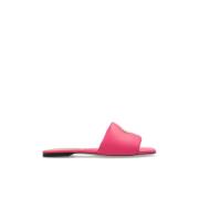 Leren slides Moschino , Pink , Dames