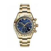 Blauw Stalen Quartz Horloge Versace , Yellow , Heren